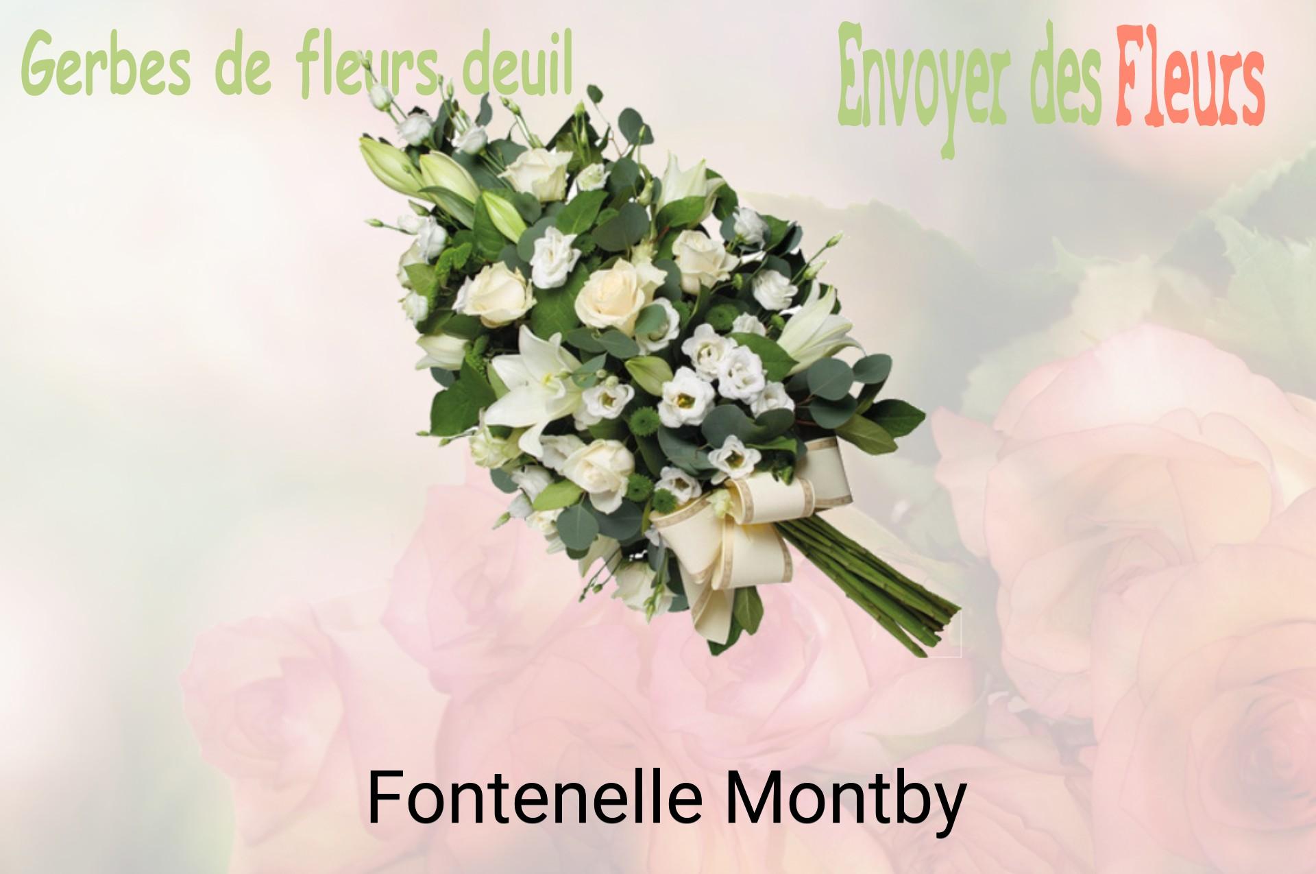 Gerbe de fleurs de deuil livrée à Fontenelle-Montby
